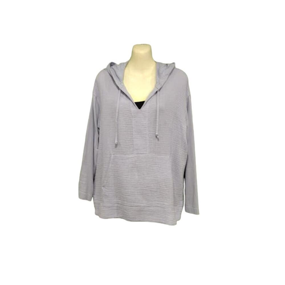 Pure Jill Long Sleeve Lightweight Cotton Hoodie, Lavender, Sz‎ SP